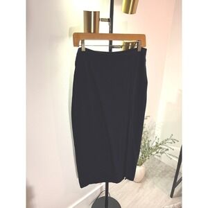Open Edit black Midi Pencil Skirt with Side Slit‎ Womens Size Medium stretch